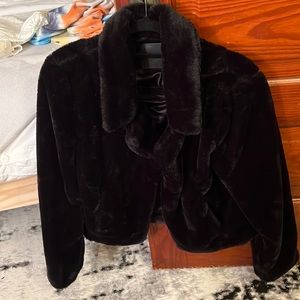 Faux Fur Uptown Girl Crop Jacket